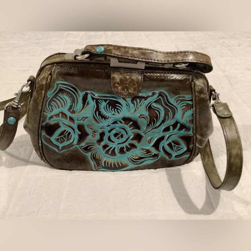 Patricia Nash Turquoise Leather Purse